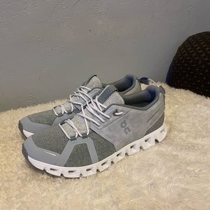 On cloud running shoes grey color